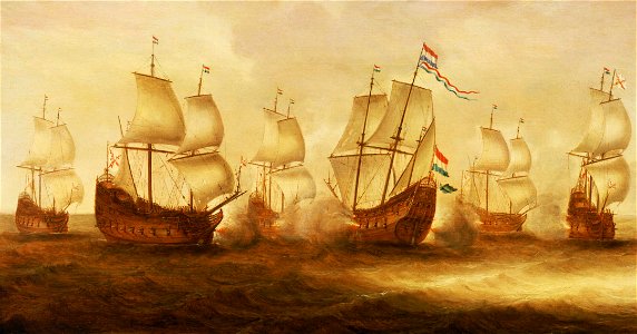Witte de With's Action with Dunkirkers off Nieuwpoort, 1640 RMG BHC0271