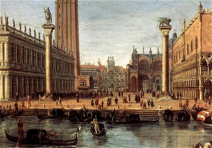Caspar van Wittel - The Piazzetta from the Bacino di San Marco (detail) - WGA25837