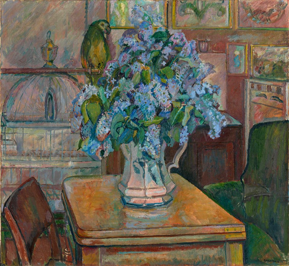 Oluf Wold-Torne - Lilacs and Parrot - NG.M.01672 - National Museum of Art, Architecture and Design