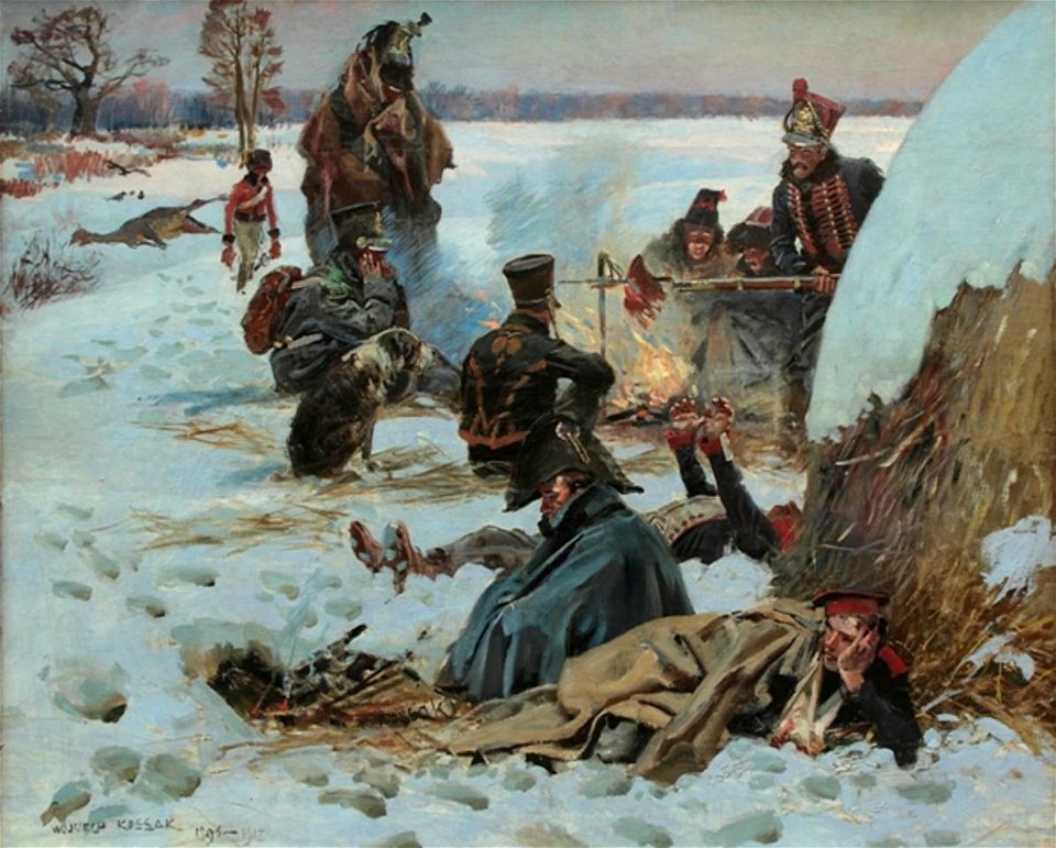 Wojciech Kossak - Biwak pod Berezyną