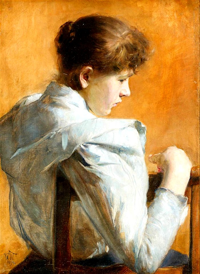 Wojciech Weiss - Siedząca na krześle 1899