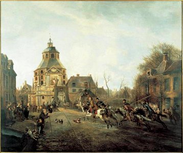 Wittevrouwenpoort te Utrecht in 1813 door Pieter Gerardus van Os