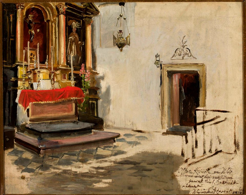 Wojciech Kossak - Altar in the church at Wola - MP 3756 MNW - National Museum in Warsaw