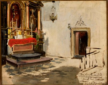 Wojciech Kossak - Altar in the church at Wola - MP 3756 MNW - National Museum in Warsaw