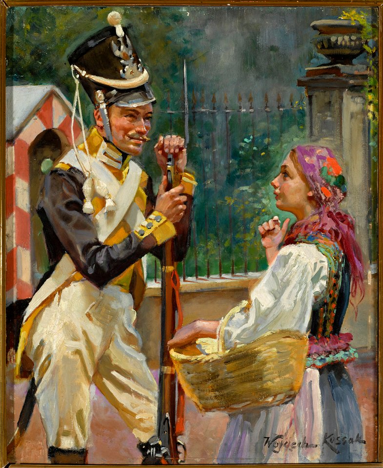 Wojciech Kossak - A Soldier and a Girl – in front of the Belvedere - MP 3750 MNW - National Museum in Warsaw