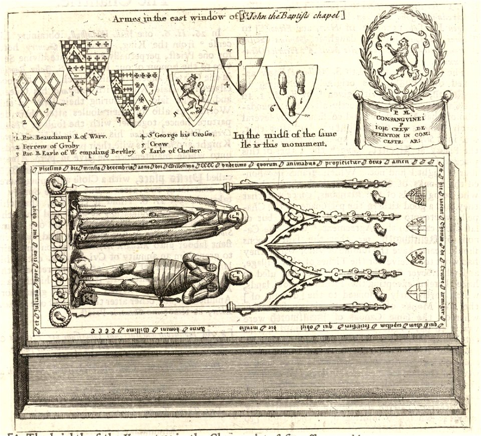 Wenceslas Hollar - Thomas de Cruwe (Crew) (monument) (State 2)