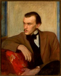 Wojciech Weiss - Portrait of Włodzimierz Perzyński, writer - MP 833 MNW - National Museum in Warsaw. Free illustration for personal and commercial use.