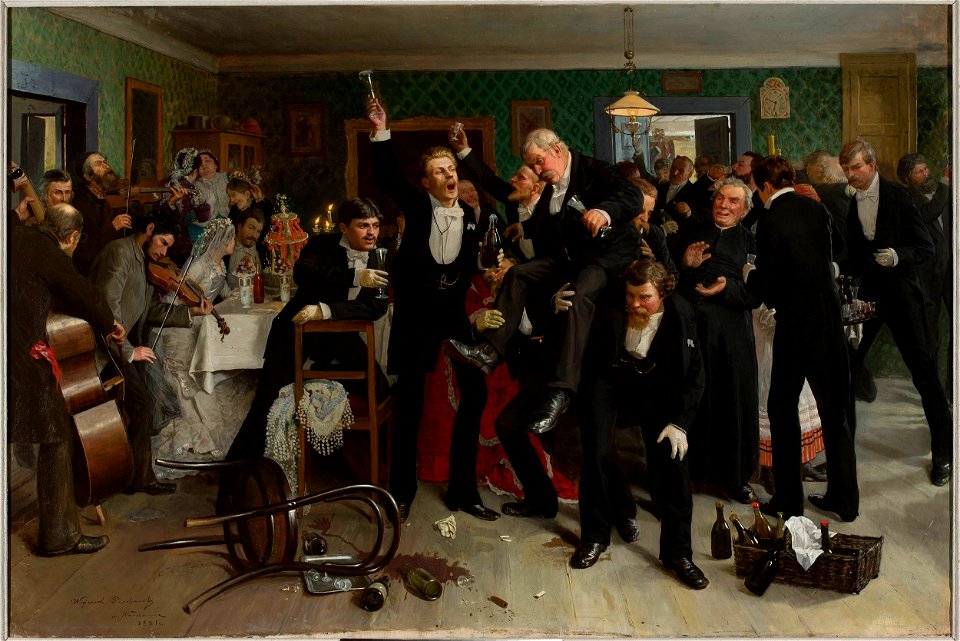 Wojciech Piechowski - Wedding toast - MP 4696 - National Museum in Warsaw