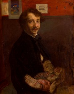 Wojciech Weiss - Self-Portrait with Masks - MNK II-b-877 - National Museum Kraków