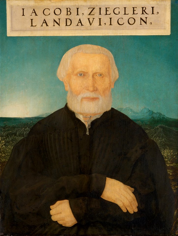 Wolfgang Huber, , Kunsthistorisches Museum Wien, Gemäldegalerie - Der Humanist Jacob Ziegler (1470-1471-1549) - GG 1942 - Kunsthistorisches Museum