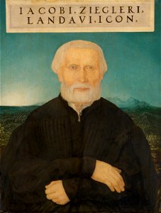 Wolfgang Huber, , Kunsthistorisches Museum Wien, Gemäldegalerie - Der Humanist Jacob Ziegler (1470-1471-1549) - GG 1942 - Kunsthistorisches Museum
