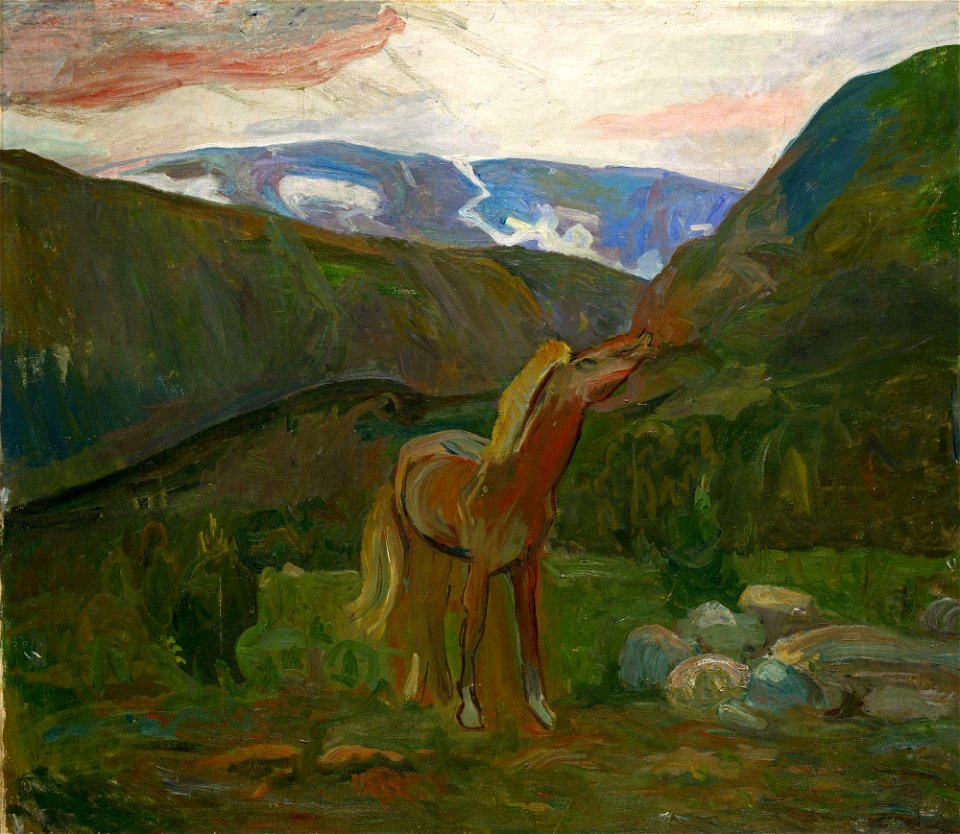Oluf Wold-Torne - Horse in the Mountains - NG.M.01528 - National Museum of Art, Architecture and Design