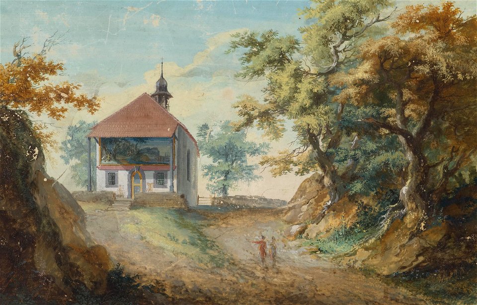 Caspar Wolf - Die Tellskapelle in der Hohlen Gasse bei Küssnacht (ca. 1775)