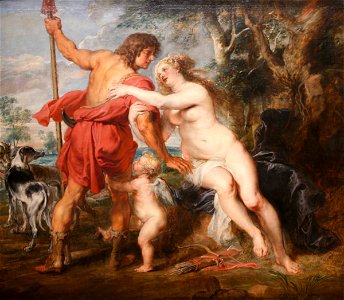 WLA metmuseum Venus and Adonis by Peter Paul Rubens. Free illustration for personal and commercial use.