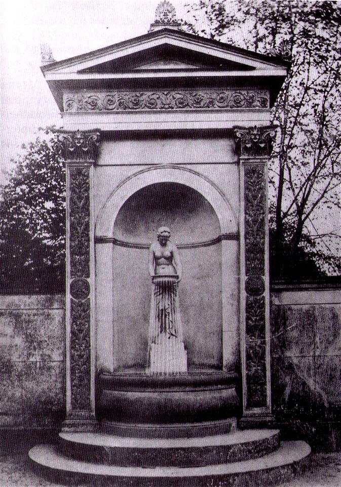 Marlygarten Potsdam Sanssouci - Danaide-Tempel - Friedrich Franz Woltreck um 1850