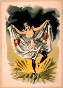 Woman in dance costume dancing on flower LCCN2014636776