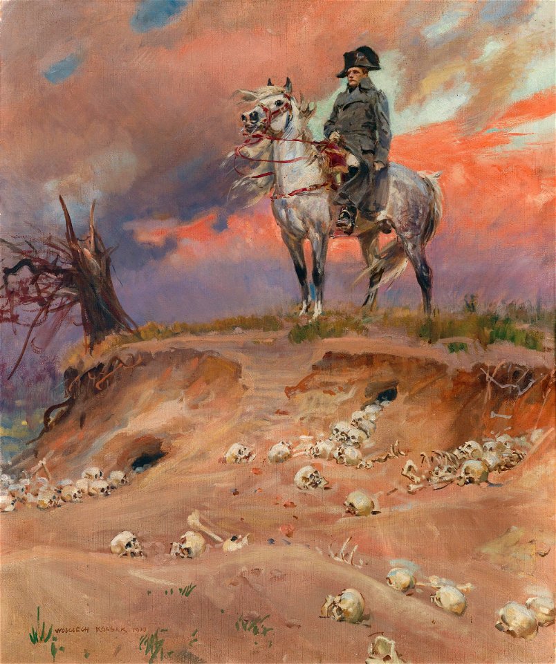 Wojciech Kossak Napoleon auf dem Schlachtfeld