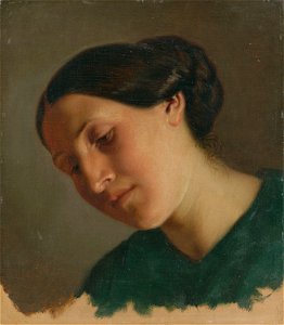 Woldemar Hottenroth - Kopfstudie einer Frau