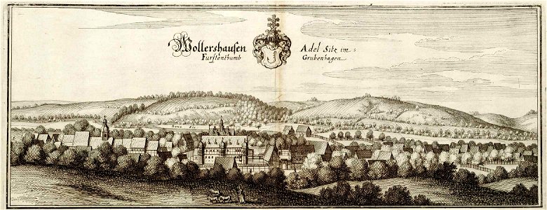 Wollershausen, Kupferstich, Merian 1654