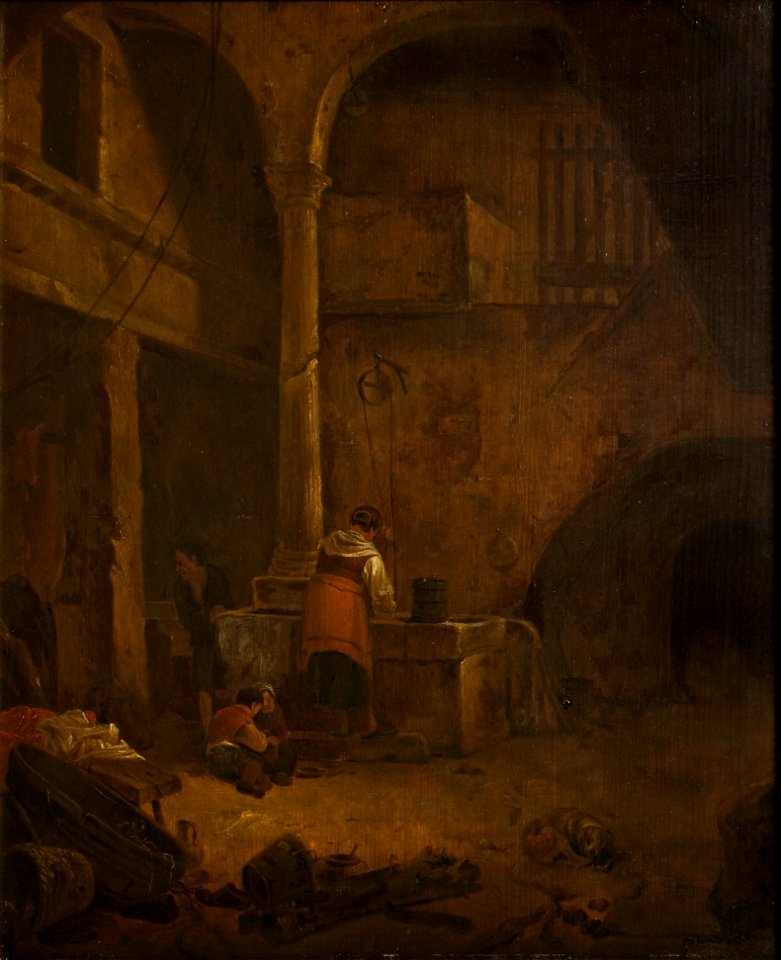Woman at a Well in an Italian Farmhouse - Nationalmuseum - 17419