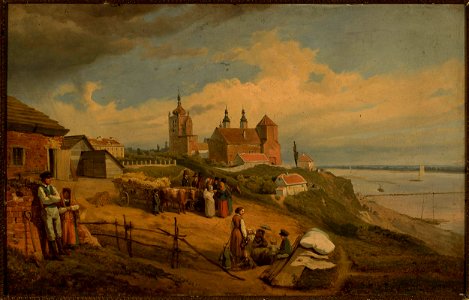 Wojciech Gerson - View of Płock - MP 4707 - National Museum in Warsaw. Free illustration for personal and commercial use.