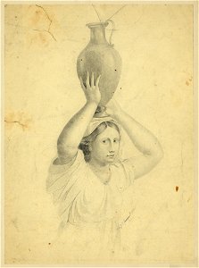 Woman holding jug atop her head LCCN2004662224