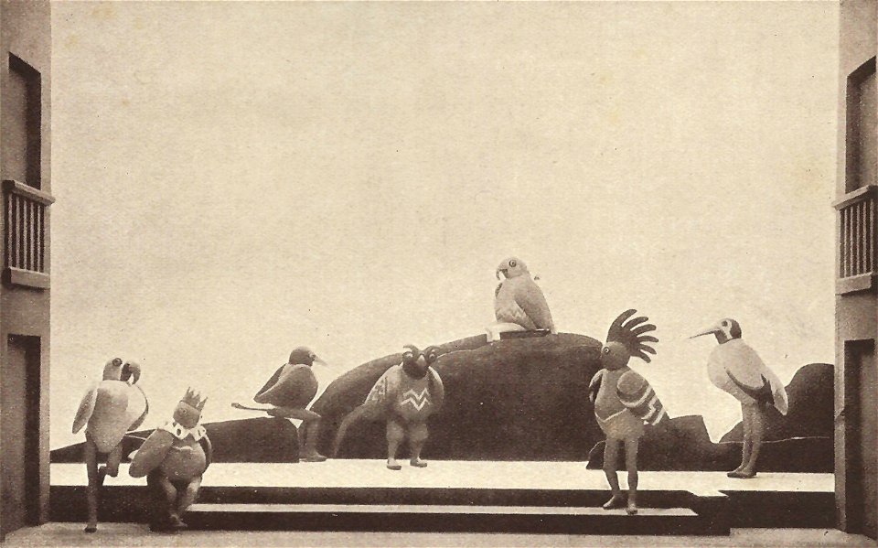 Wolkenkuckucksheim Ruederer Szenenmodell von Adolf Hengeler 1908 München, Theater-Museum