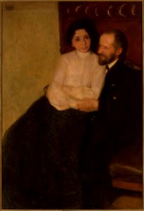 Wojciech Weiss - Portrait of artist’s sister and her husband - MP 847 MNW - National Museum in Warsaw. Free illustration for personal and commercial use.