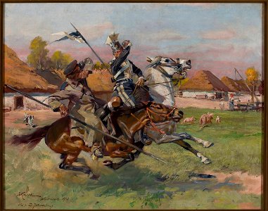 Wojciech Kossak - Uhlan fighting a Cossack - MP 3757 - National Museum in Warsaw
