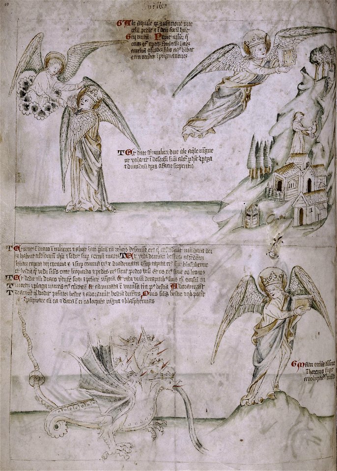 Woman and dragon (miniature XVc)