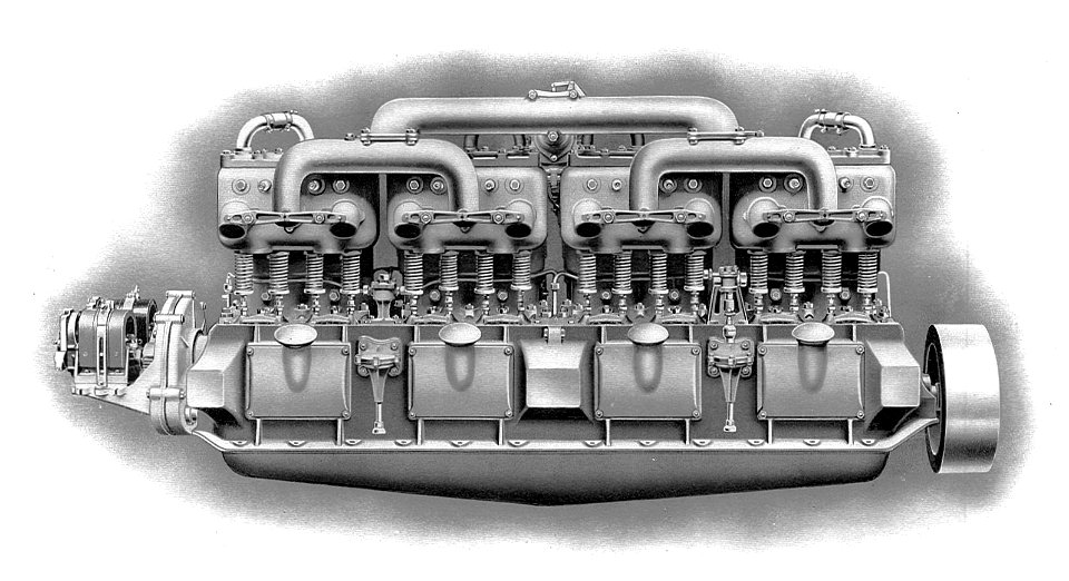 Wolseley 8-cylinder marine oil engine (Rankin Kennedy, Modern Engines, Vol V)