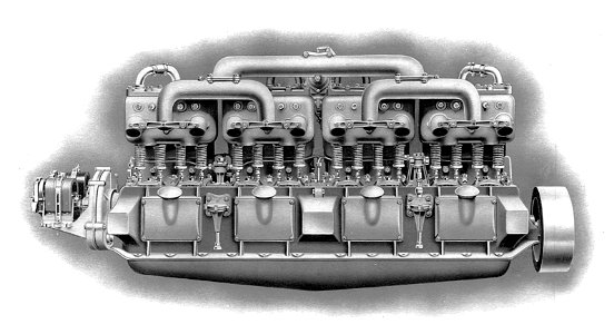 Wolseley 8-cylinder marine oil engine (Rankin Kennedy, Modern Engines, Vol V)