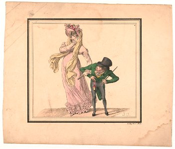 Woman and man promenade arm-in-arm LCCN2003672990