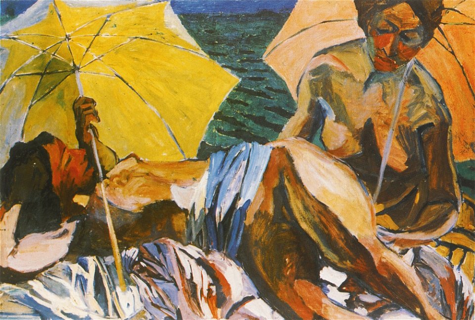 Women with Parasols by Aristarkh Lentulov (1910)