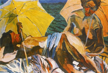 Women with Parasols by Aristarkh Lentulov (1910)