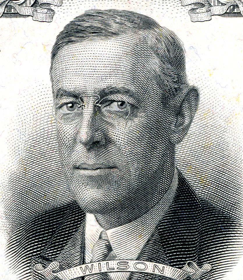 Woodrow Wilson (Engraved Portrait). Free illustration for personal and commercial use.