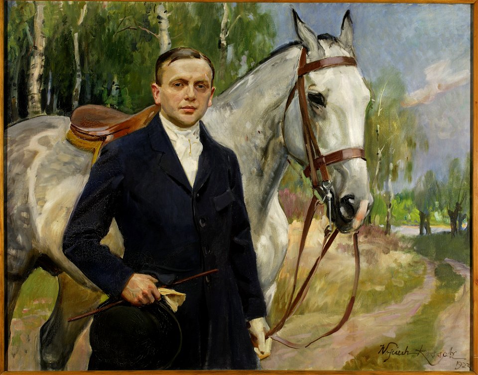 Wojciech Kossak - Portrait of Bronisław Krystall with a horse - MP 3758 - National Museum in Warsaw