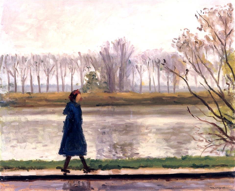 Woman in Blue, La Frette, Winter Albert Marquet (1940)