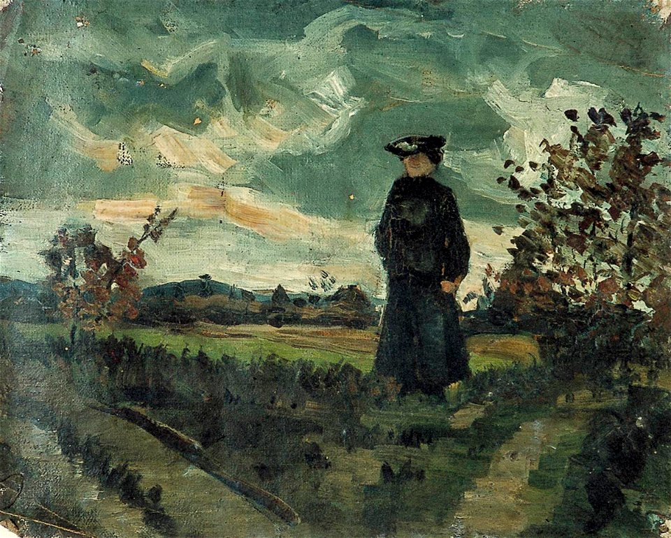 Woman in Landscape by Theo van Doesburg AB4045