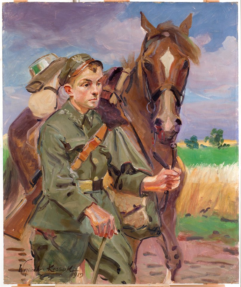Wojciech Kossak - A Soldier with a Horse - MNK II-b-3966 - National Museum Kraków