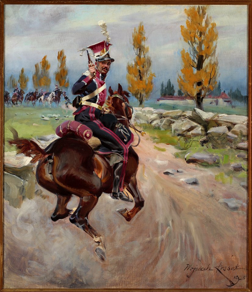 Wojciech Kossak - Light cavalryman on reconnaissance - MP 3745 MNW - National Museum in Warsaw