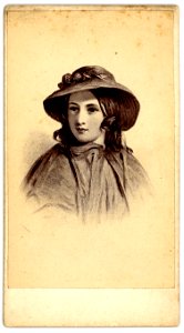 Woman with hat, by Allen & Horton