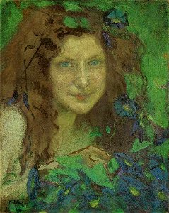 Julie Wolfthorn Mädchen mit blaugrünen Augen