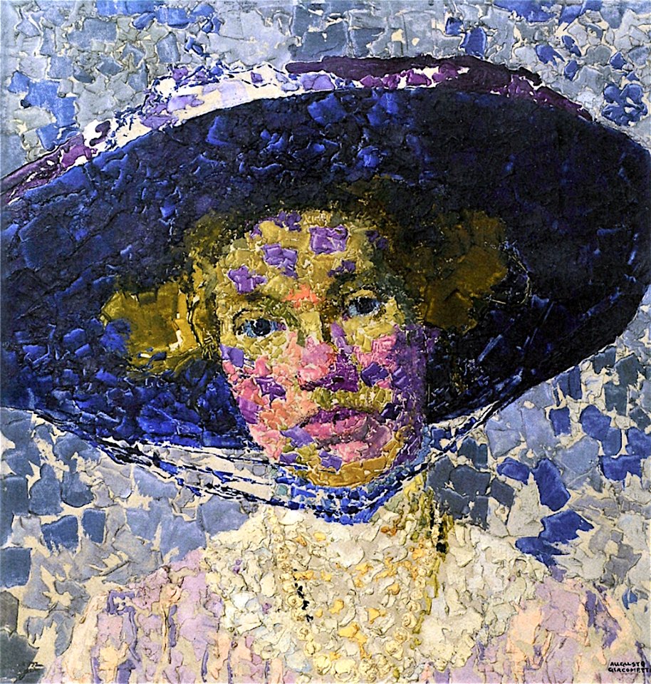 Woman with Blue Hat Augusto Giacometti (1910)