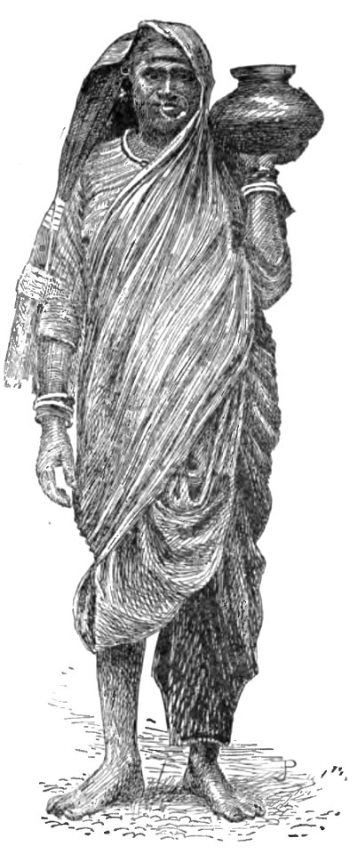 Woman carrying water - Page 231 - History of India Vol 1 (1906)