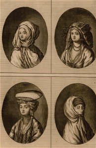 Women from Izmir (Smyrna) with typical head wear Fig 17- Greek woman from the Aegean islands Fig 18- Affluent woman from - Bruyn Cornelis De - 1714