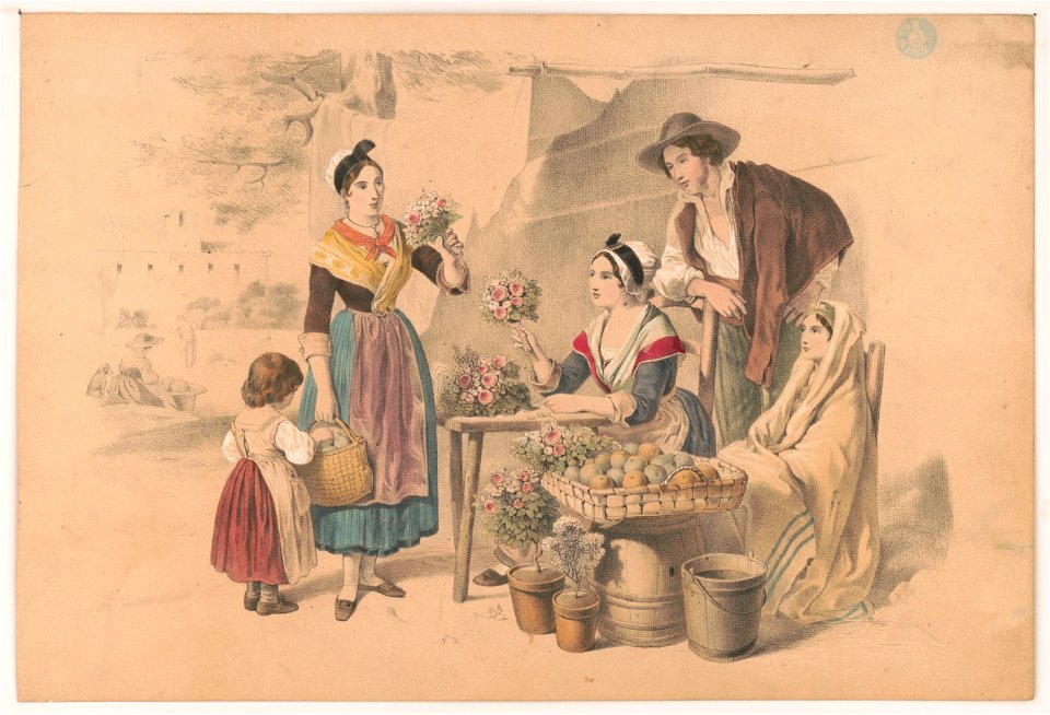 Woman selling flowers LCCN2004669488