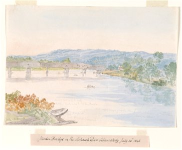 Wooden bridge on the Mohawk River, Schenectady U.S. July 20th 1846 LCCN2011647344