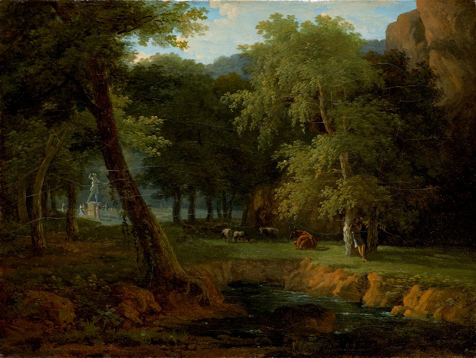 Woodland Scene with Nymphs and a Herm C-4100205
