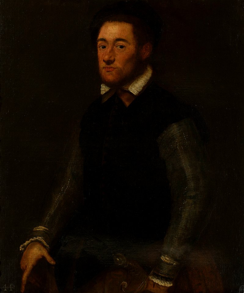 Workshop of Jacopo Tintoretto (1519-94) - Portrait of a Man with a Sword - RCIN 402622 - Royal Collection